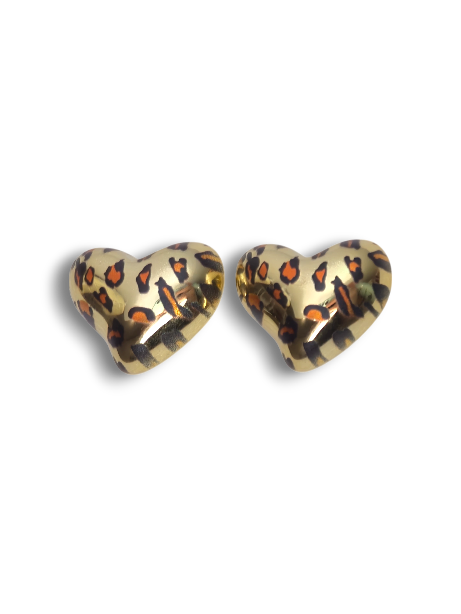 Orecchini Leoparadati a Cuore