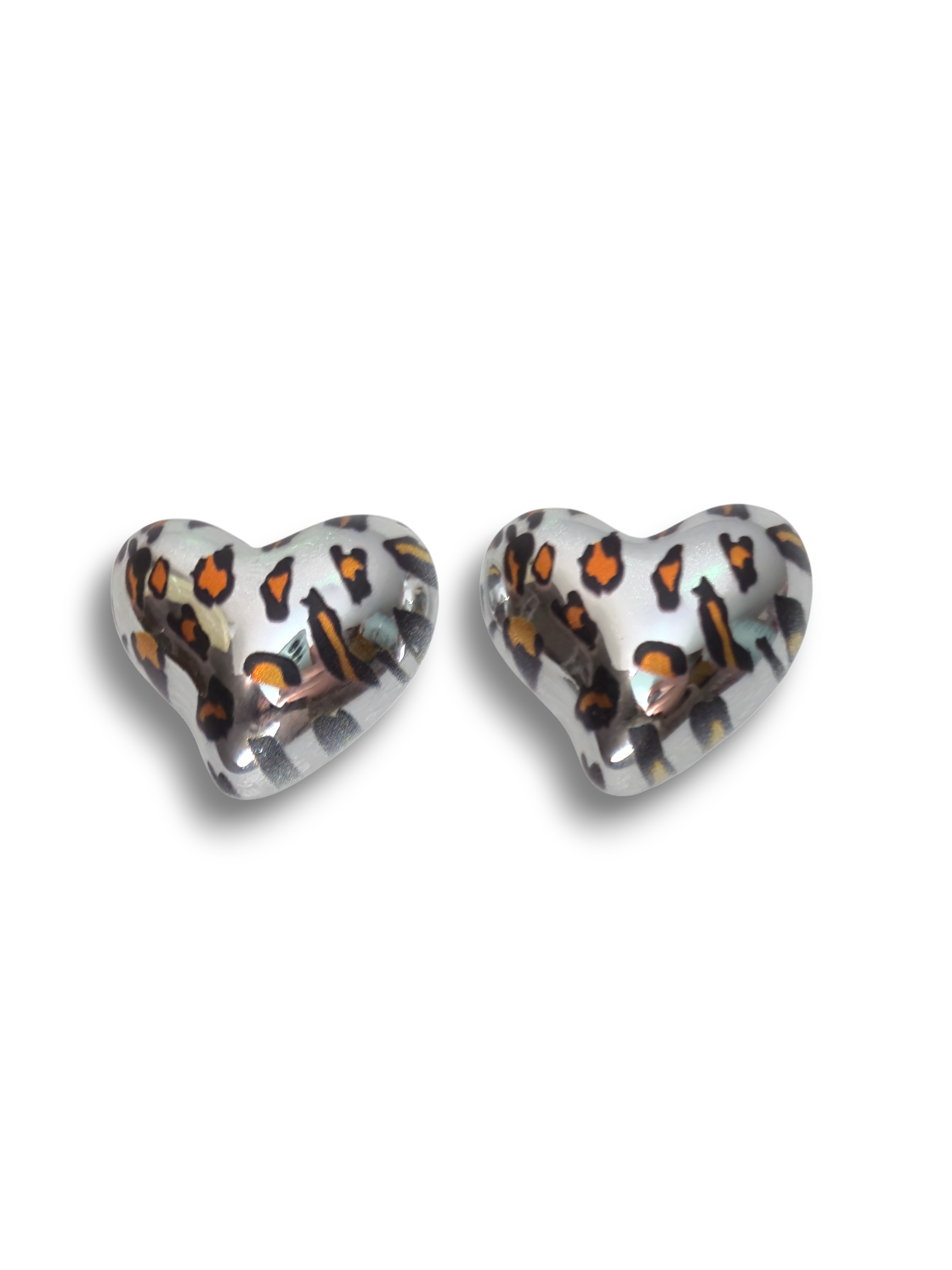 Orecchini Leoparadati a Cuore