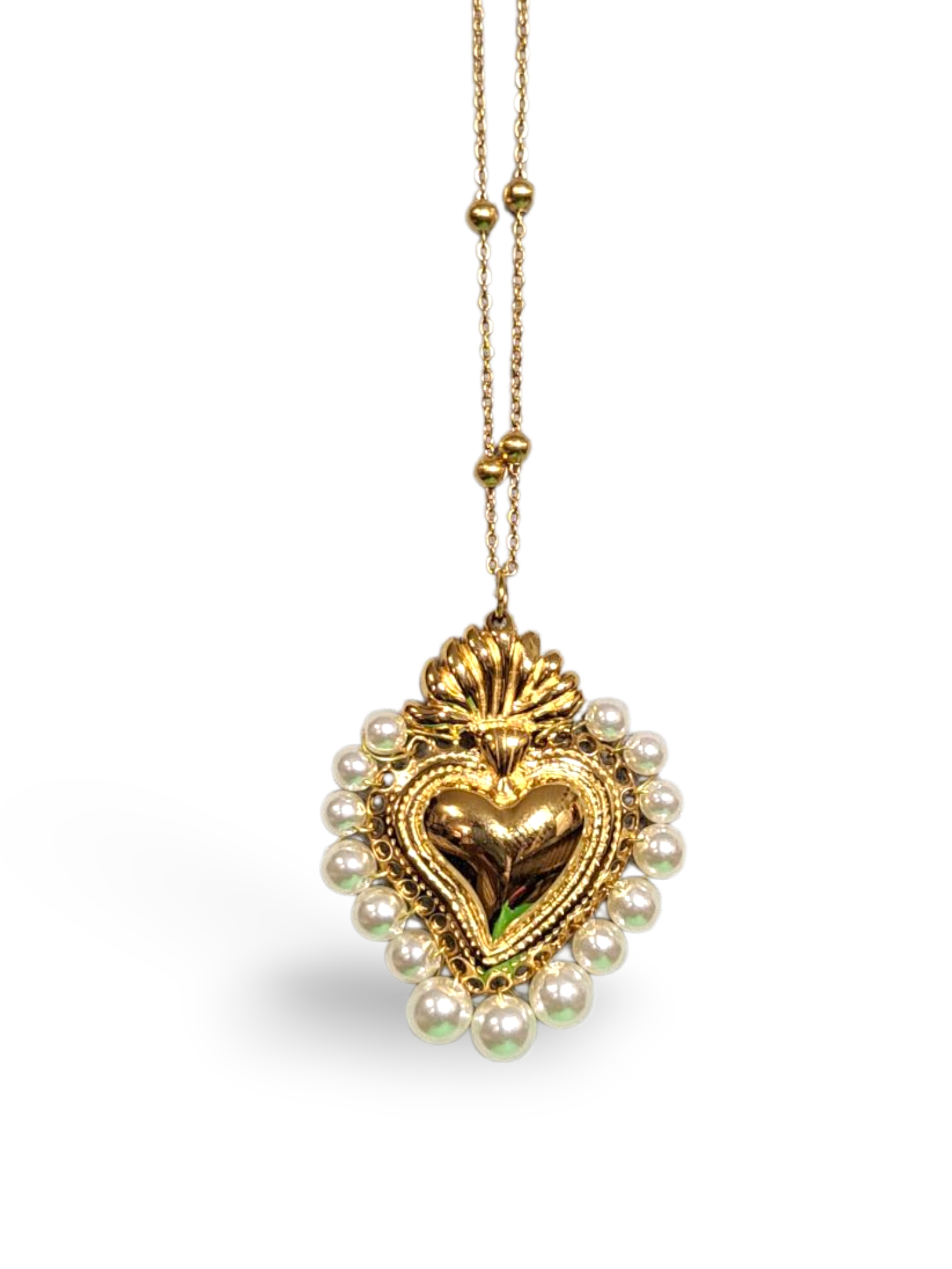 Collana Cuore Perle