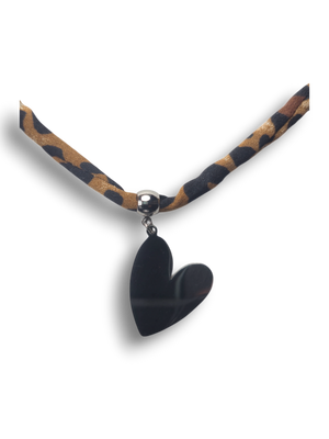 Collana Cuore Leopardato