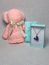 Set Asciugamani Orsetto con Collana Cuore – Regalo Romantico per San Valentino
