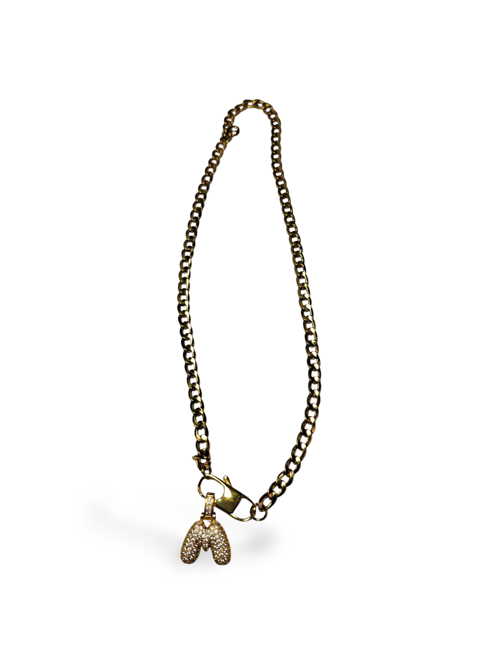 Collana Lettere Big Daimond Gold