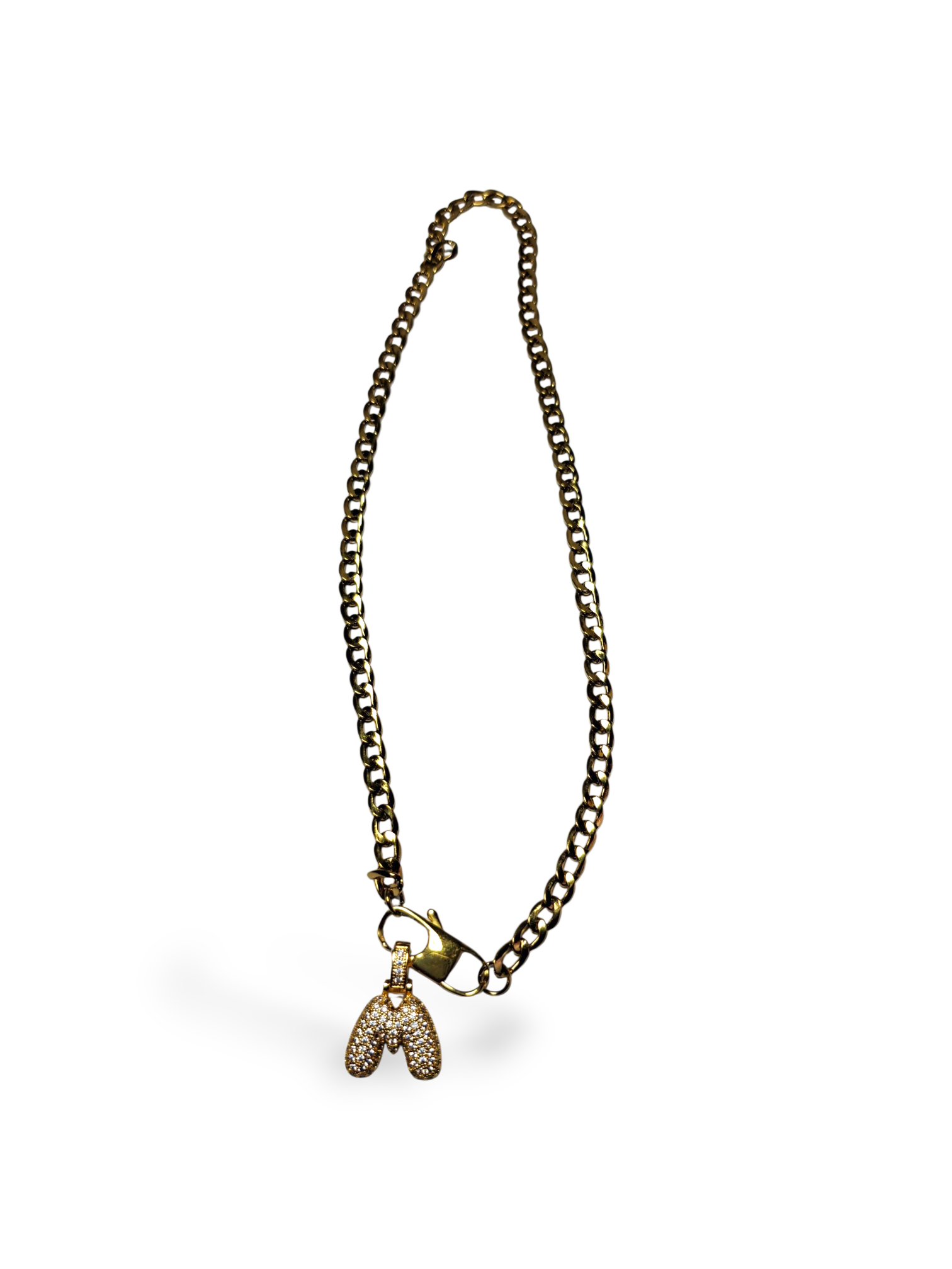Collana Lettere Big Daimond Gold
