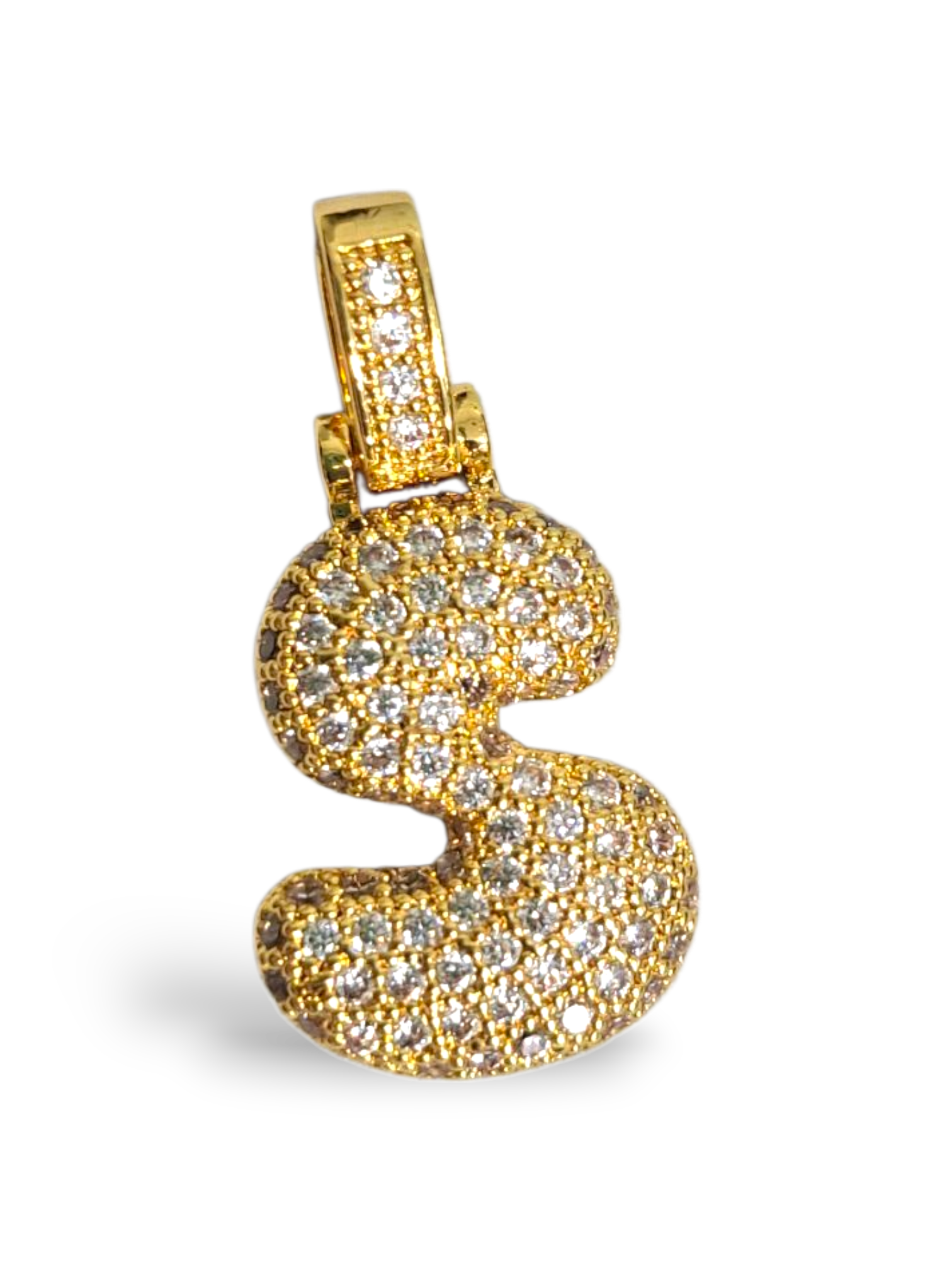 Collana Lettere Big Daimond Gold