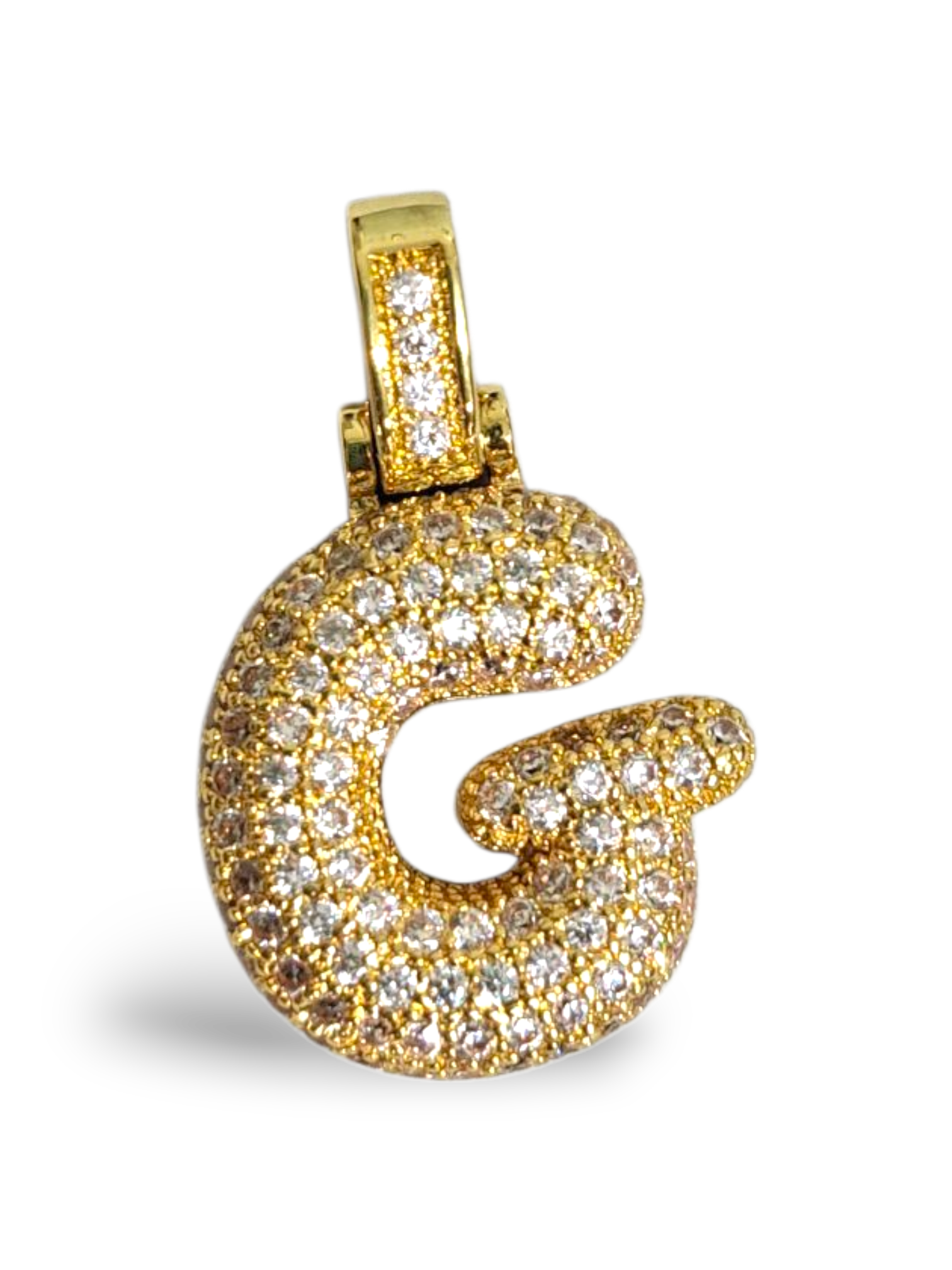 Collana Lettere Big Daimond Gold