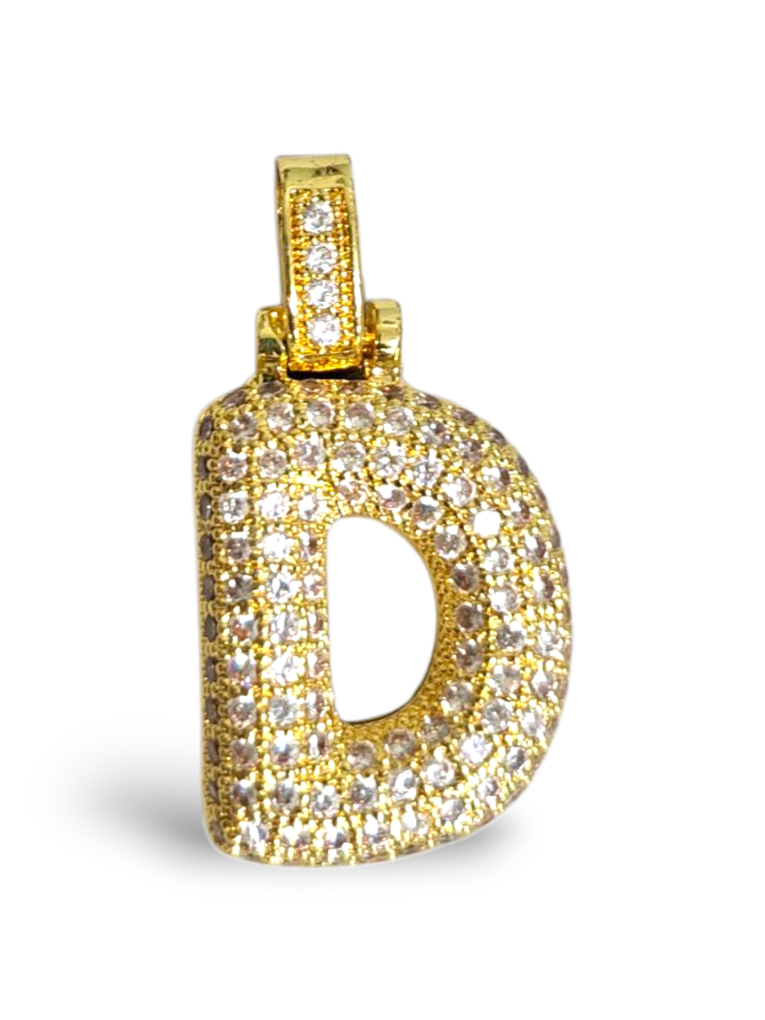 Collana Lettere Big Daimond Gold