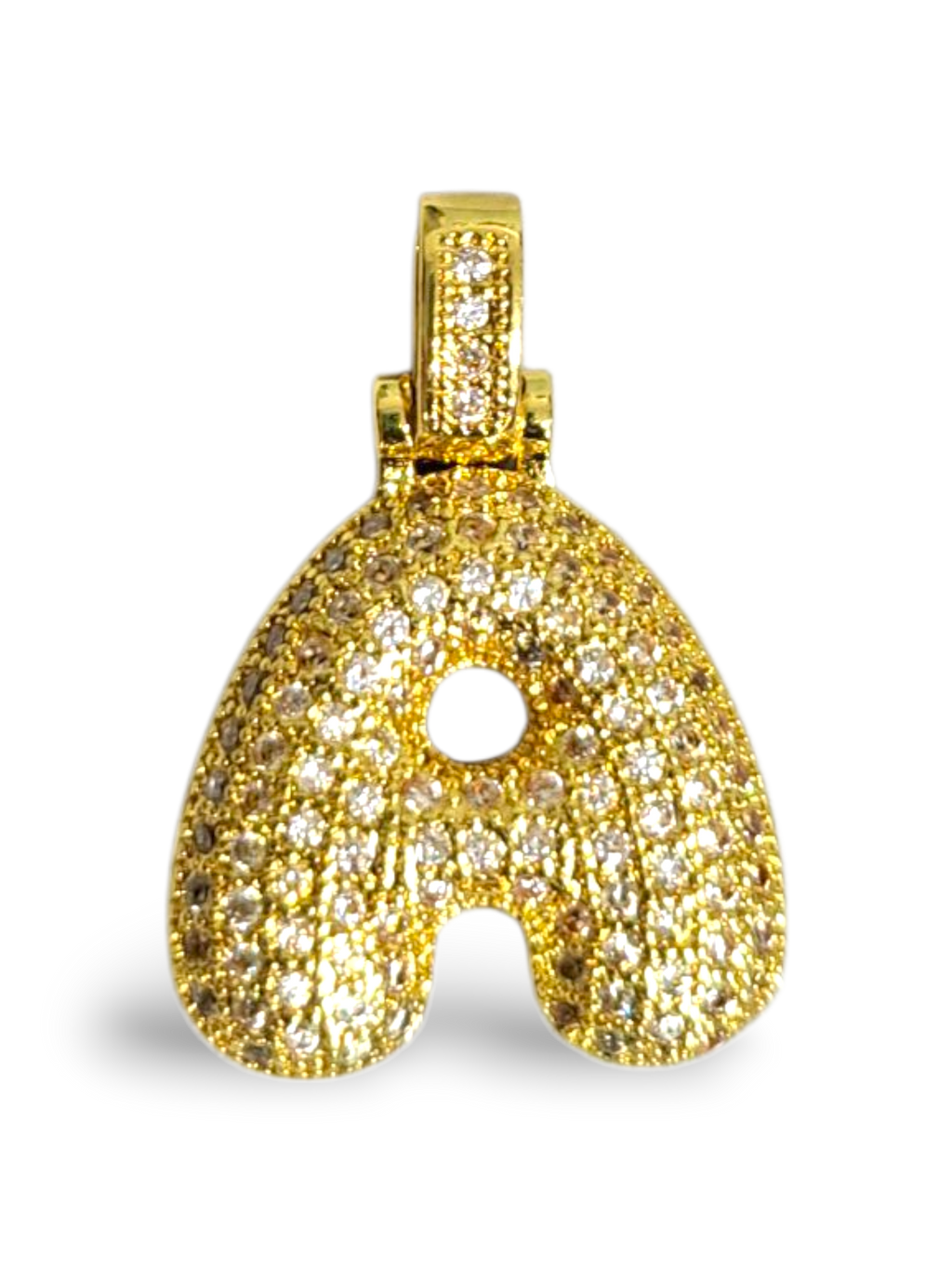 Collana Lettere Big Daimond Gold