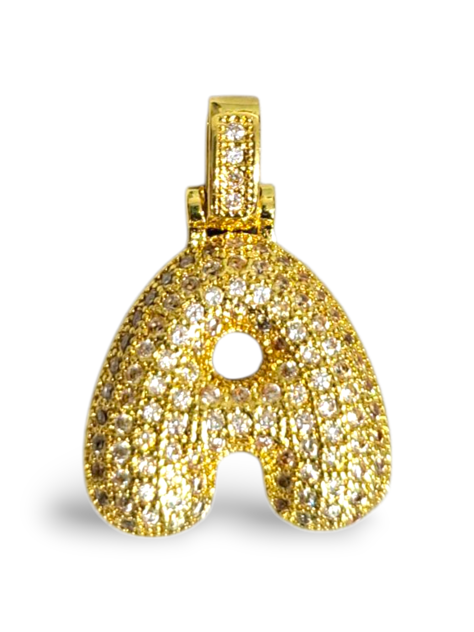 Collana Lettere Big Daimond Gold